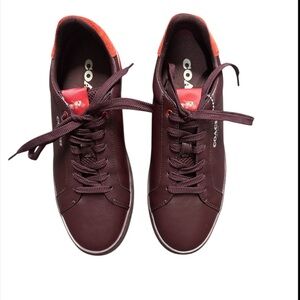 Coach Dark Purple Sneakers Classic Low-Top Design